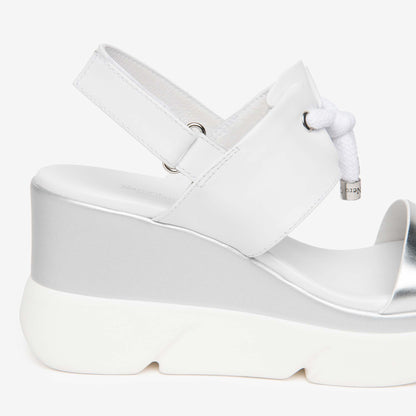 Sandali Zeppa NeroGiardini E616061-700 in Pelle Beige — foto 3