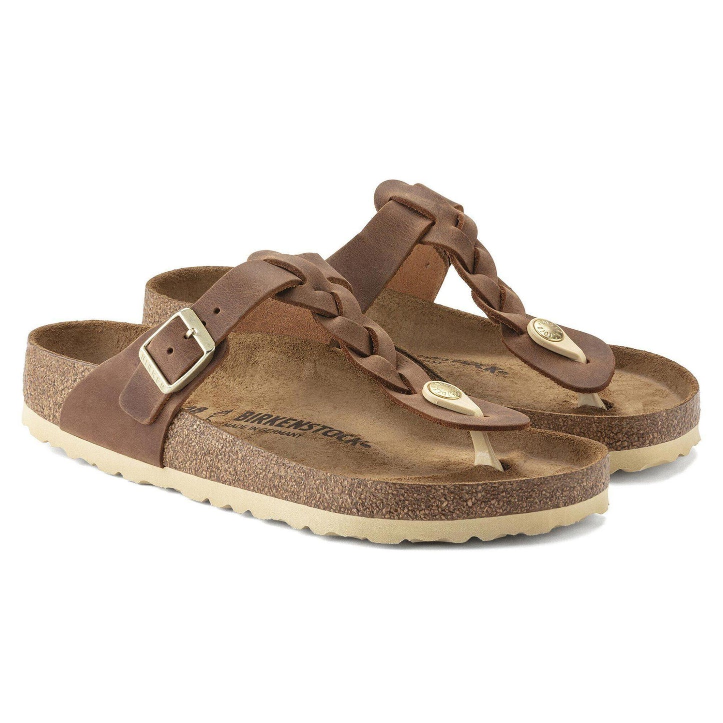 Sandali Donna Gizeh Braided Birkenstock Marrone | Calzata Normale 1021355