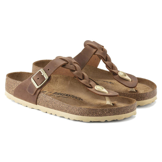 Sandali Donna Gizeh Braided Birkenstock Marrone | Calzata Normale 1021355