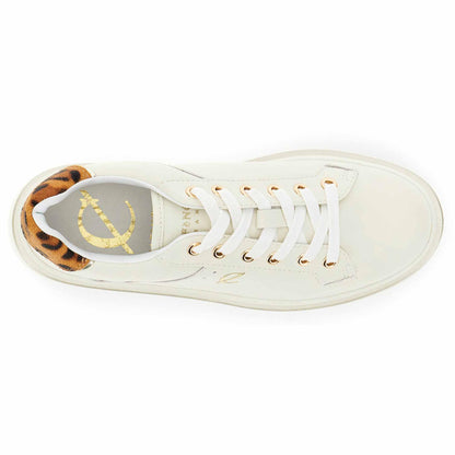 Sneakers Café Noir DS1018 crema con inserto maculato e suola platform – dettaglio