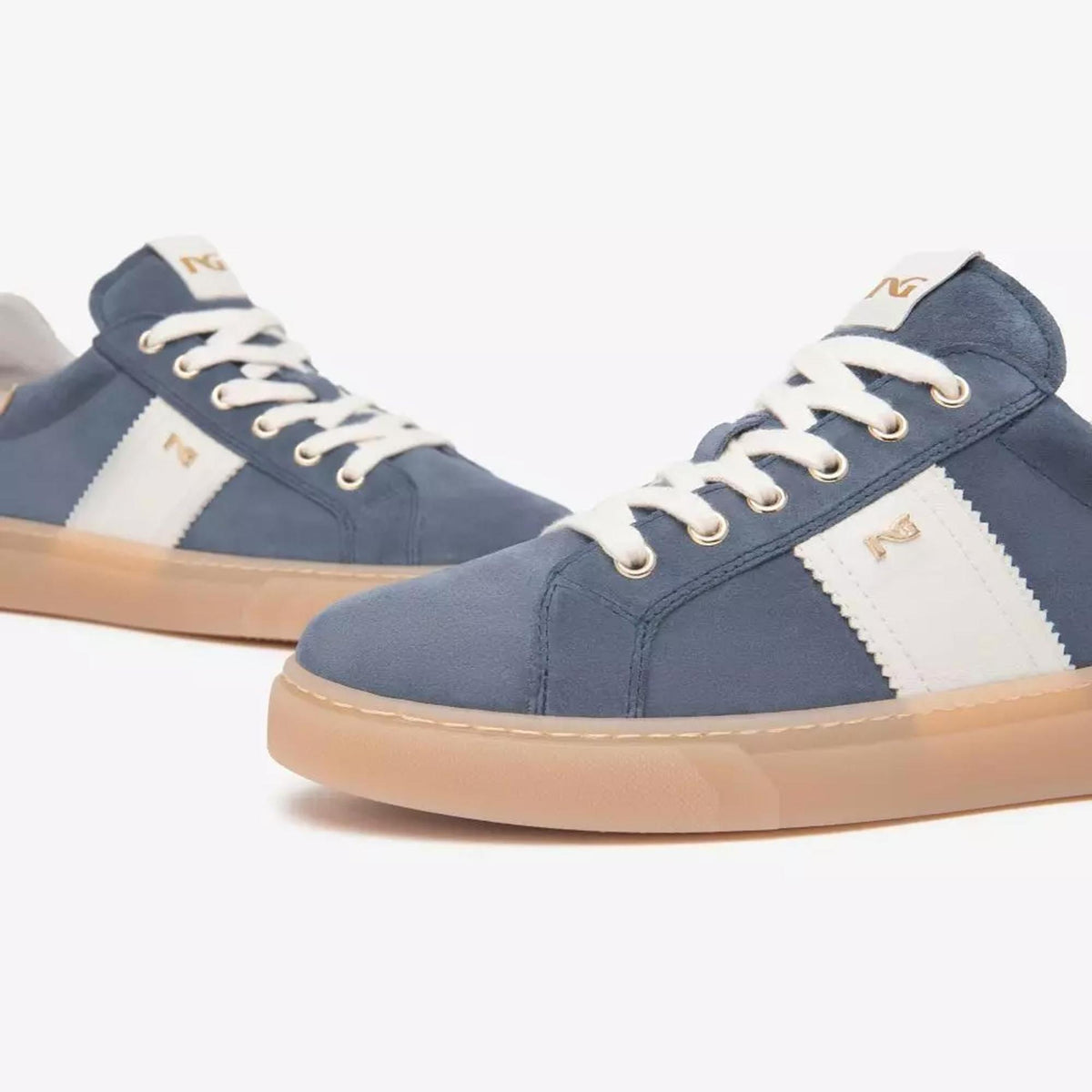 Sneakers NeroGiardini E513004D-203 Donna in Camoscio Blu Avio — foto 3
