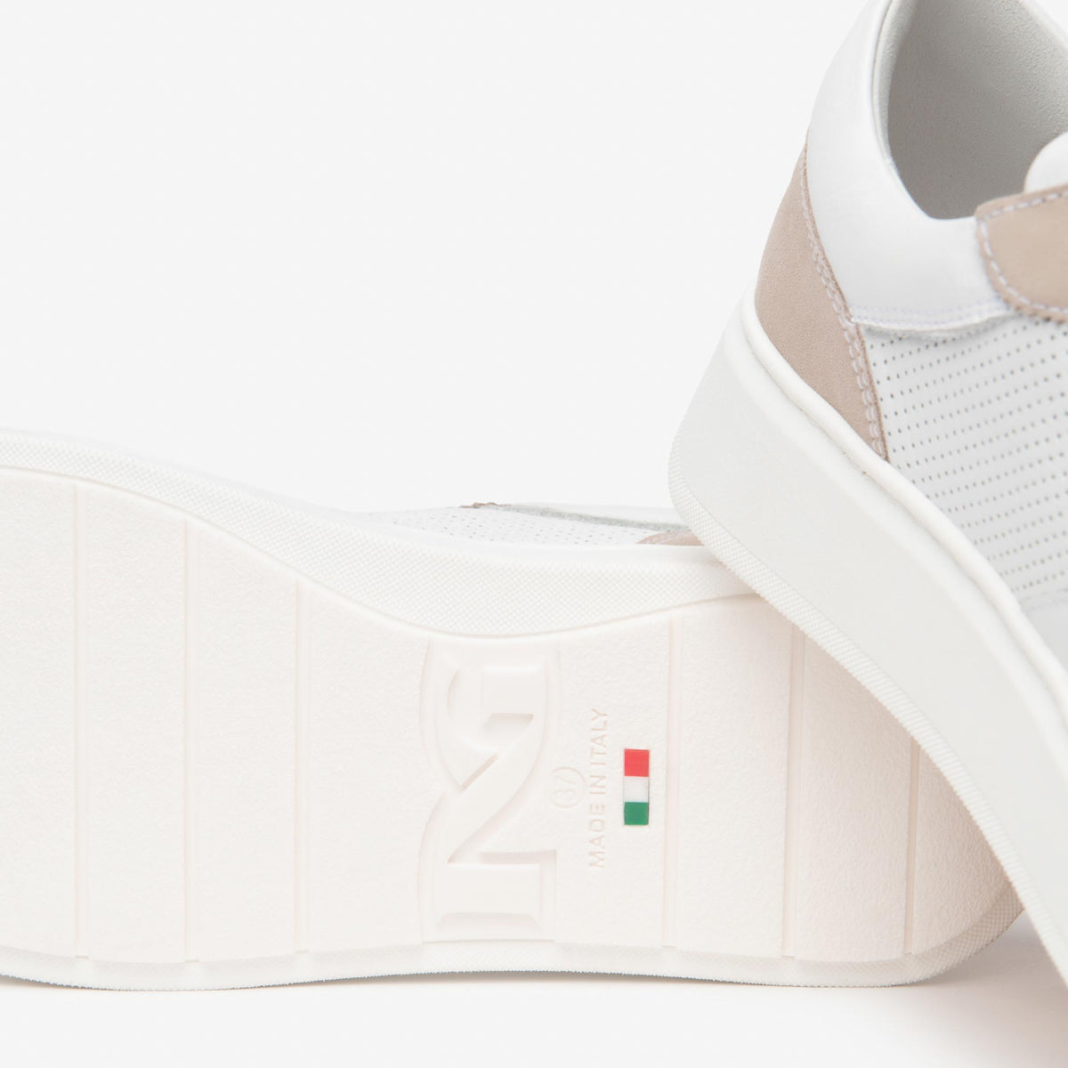 Sneakers NeroGiardini E615275 677 Donna Pelle Bianca — foto 4