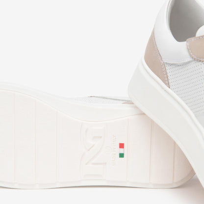 Sneakers NeroGiardini E615275 677 Donna Pelle Bianca — foto 4