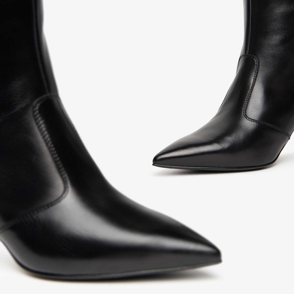 NeroGiardini I410835DE-100 stivale donna nero in pelle e materiale tecnico