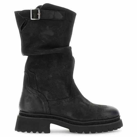 Stivali CafèNoir FD7007 in nubuck nero