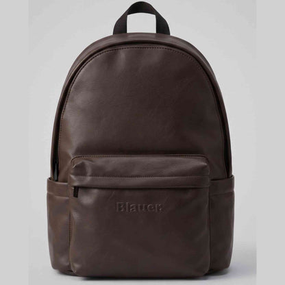 Zaino Blauer NAPER03 uomo marrone scuro con tasca frontale