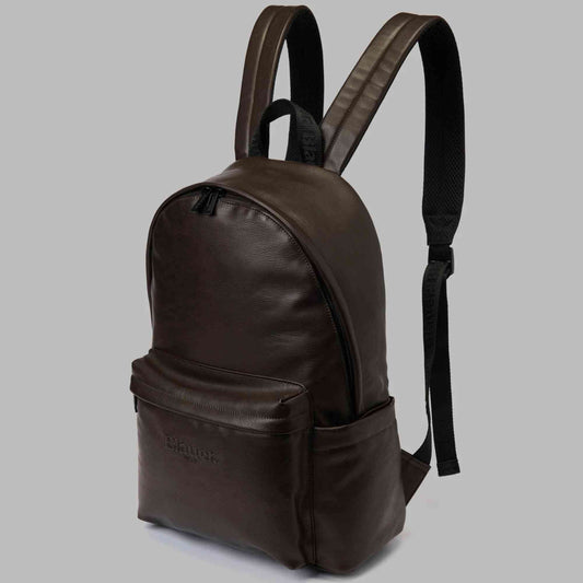 Zaino Blauer NAPER03 marrone scuro in materiale tecnico effetto nappa