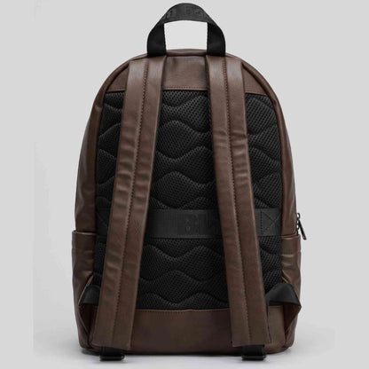 Dettaglio zaino Blauer NAPER03 marrone scuro con chiusura zip